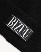 BIZUU шапка beanie дамска от вълна MOYE черна MOYE CZARNY