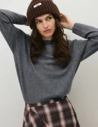BIZUU шапка beanie дамска от вълнена материя BALBI кафява BALBI BRĄZOWY