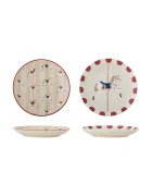 Bloomingville комплект чинии за Коледа от каменинови изделия 2 броя 16 x 3 cm