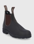 BLUNDSTONE Кожени боти челси 500 дамски в кафяво с равна подметка 500