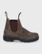 BLUNDSTONE Кожени боти челси 585 дамски в кафяво с равна подметка 585