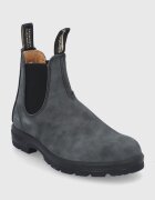 BLUNDSTONE Кожени боти челси 587 дамски в сиво с равна подметка 587