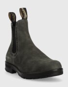 BLUNDSTONE Велурени боти челси 1630 в сиво с равна подметка