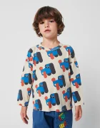 Bobo Choses Бебешка памучна блуза с дълъг ръкав Doggy Mate