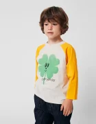 Bobo Choses Бебешка памучна блуза с дълъг ръкав Lucky Clover
