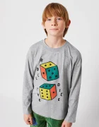 Bobo Choses Бебешка памучна блуза с дълъг ръкав Roll the Dice