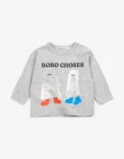 Bobo Choses блуза с дълги ръкави за деца от памук Booty Ghosts сива B226AB046