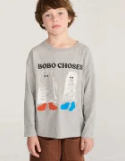 Bobo Choses блуза с дълги ръкави за деца от памук Booty Ghosts сива B226AC010
