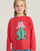 Bobo Choses блуза с дълги ръкави за деца от памук Hidden Monster червена B226AC014