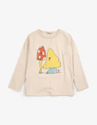 Bobo Choses блуза с дълги ръкави за деца от памук Mush Monster бежова B226AC012