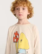 Bobo Choses блуза с дълги ръкави за деца от памук Mush Monster бежова B226AC012