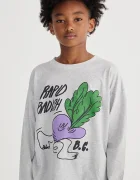 Bobo Choses Детска блуза с дълги ръкави Rapid Radish в сиво с принт B126AC001