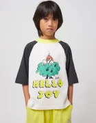 Bobo Choses Детска памучна тениска Hello Joy