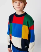 Bobo Choses Детски памучен пуловер Multicolor Tiles