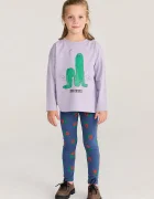 Bobo Choses клин за деца от памук с еластан Stamp Bloom тъмносин със стандартна талия B226AC052