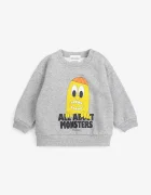 Bobo Choses суичър за деца от памук Bigtooth Lemon сив B226AB055