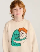 Bobo Choses суичър за деца от памук Hug Hairy Monster бежов B226AC028