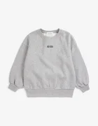 Bobo Choses уголемен суичър за деца от памук Mush Monster сив B226AC036
