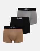 BOSS боксерки мъжки от памук с еластан Trunk 3P ONE 3 броя сиви 50544263