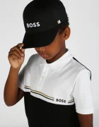 BOSS Детска памучна шапка