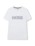 BOSS Детска памучна тениска