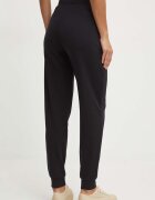 BOSS домашен панталон дамски CP Stripe Pants Cuff черен с висока талия 50524759