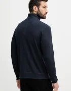 BOSS домашен суичър мъжки с памук Structure 1/4 Zip тъмносин 50545597