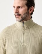 BOSS домашен суичър мъжки с памук Structure 1/4 Zip зелен 50545597