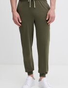 BOSS домашни панталони мъжки от памук с еластан Mix&Match Pants зелени със стандартна талия 50515305