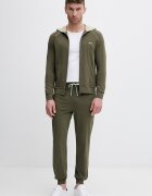 BOSS домашни панталони мъжки от памук с еластан Mix&Match Pants зелени със стандартна талия 50515305