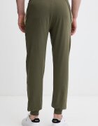 BOSS домашни панталони мъжки от памук с еластан Mix&Match Pants зелени със стандартна талия 50515305