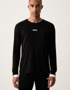 BOSS горнище на пижама с дълги ръкави мъжко с памук Balance LS-Shirt черно 50571129