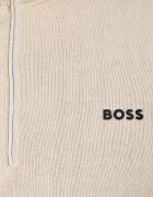 BOSS Green пуловер мъжки от памук KN_Ever-X QZ бежов 50556146
