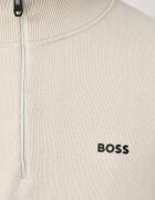 BOSS Green пуловер мъжки от памук KN_Ever-X QZ бежов 50556146