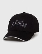 BOSS Green Шапка с козирка в черно с апликация 50492737