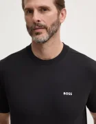 BOSS Green тениска мъжка от памук с еластан Tee черна 50506373