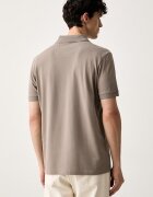 BOSS Green тениска с яка мъжка от памук Paddy Structure зелена 50565163
