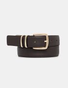BOSS колан дамски от кожа Plum-ML_Sz30 кафяв 50568472