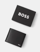 BOSS Кожен портфейл Randy_Trifold мъжки в черно 50546139