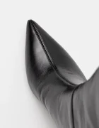 BOSS Кожени ботуши Gracey в черно с дебел ток 50552785