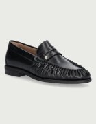 BOSS мокасини дамски от кожа Lycia черни 50573102.001