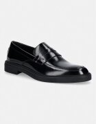 BOSS мокасини мъжки от кожа Calev черни 50568869.001