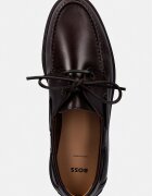 BOSS мокасини мъжки от кожа Sienne кафяви 50568749.201