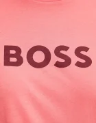 BOSS Orange Памучна тениска C_Elogo_5 дамска в лилаво 50501139