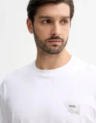 BOSS Orange Памучна тениска Te_Citylights в бяло с принт 50556032