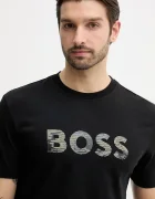 BOSS Orange Памучна тениска Te_Insignia в черно с принт 50556009