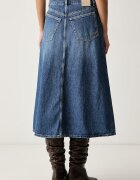 BOSS Orange разкроена пола от деним C_DNM MIDI SKIRT синя 50564430