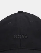 BOSS Orange шапка с козирка мъжка от вълнена материя Derrel-WO-BW черна 50550619