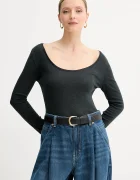 BOSS Orange тениска дамска от памук с еластан C Edeline черна 50542107