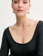 BOSS Orange тениска дамска от памук с еластан C Edeline черна 50542107